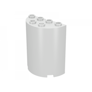 cylinder half 2x4x4 white